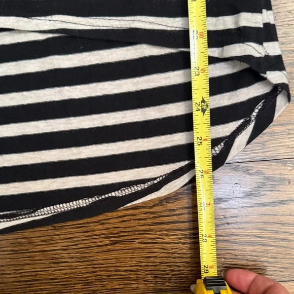 Poof! Black and White Striped Long Sleeve Tee - Picture 5 of 5